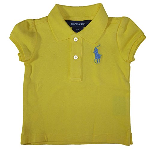Polo Ralph Lauren Boy's Polo Shirt Yellow Big Pony Rider Girls 74