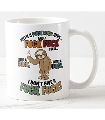 MoonWorks Tasse 'Fuck' – Schwarze Keramiktasse, 375 Ml, Mit Farbigem Henkel
