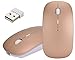 Produktbild Kabellose Maus, EONHUAYU 2.4G USB Wiederaufladbare Wireless Slim optische mit Nano-Empfänger für Notebook, PC, Laptop, Computer, Macbook (Gold)