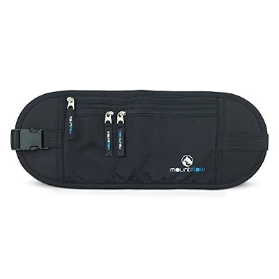 MountFlow Ceinture Porte-Billets Pour Voyage - Poche De Sécurité Invisible Sous Les Vêtements Pour Cartes Et Passeports D'un Matériel Étanche Respirable RFID - Sac Banane de Haute Qualitéde MountFlow