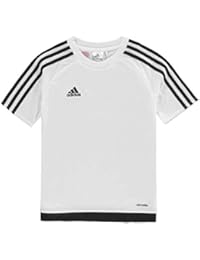 Boys T Shirts Amazon Co Uk - adidas boys 3 stripe estro t shirt white black 13 xlb