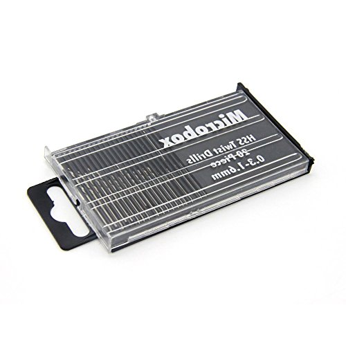 Latinaric Mini Bohrer Set Spiralbohrer Werkzeuge 0.3mm-1.6mm HSS High Speed Metallbohrer - 6