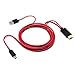 Produktbild 6.5FT USB / Micro-HDMI-Kabel-Schnur-Mikro-USB zum HDMI 1080P HDTV-Kabel-Adapter für Samsung Galaxy S5 Red