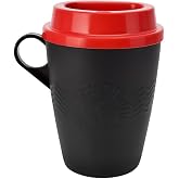 Kulplu Termal Kahve ve &Ccedil;ay Bardağı, 450 ml, Kapaklı, &Ccedil;ok Renkli