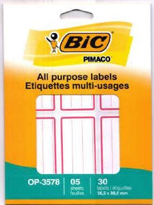 Preisvergleich Produktbild Bic Universal Etiketten, 30 Stück