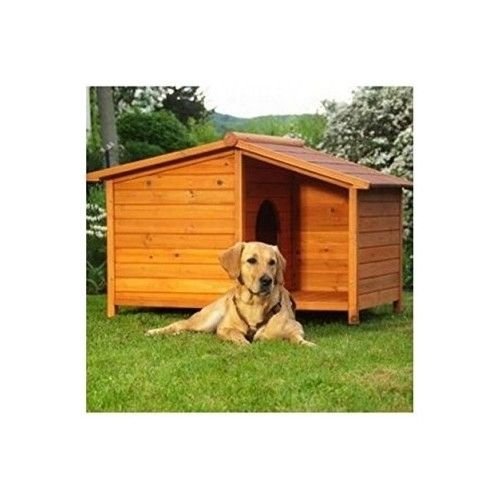 Large Wooden Dog Kennel. Sturdy and Attractive Outdoor Wood Dog Kennel