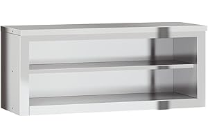 vidaXL Mobile Cucina da Parete con Ripiano in Acciaio Inossidabile