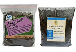 Shiviproducts 935 g Mustard Cake and 20 g Organic Panchgavya Fertilizer -Set of 2
