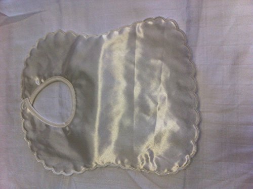 Cream satin bib