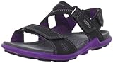  ECCO BIOM LITE SANDAL 824503, Damen Sneaker, Schwarz (Black/Purple Glow 55890), EU 36