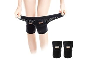HUEGLO 1 Paar Knieschoner Tanzen Damen, Elastische Knieschützer Dance Anti-Rutsch Kniebandage Sport Damen Knieschoner für Tanzen/Yoga/Übung/Volleyball