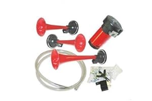 Wheels N Bits 12v Triple Tone 3 Air Horn Kit Horns Musical For Car Boat Van SUV Super LOUD