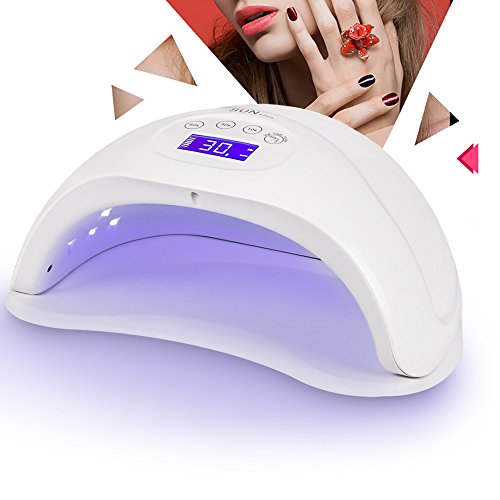 BLINNGO Lampada per le Unghie LED 48W UV, Fornetto per lo Smalto delle Unghie con Sensore e 4 Timer, Lampade per la Cura delle Unghie dei Piedi