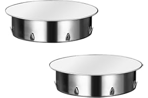 BEATIFIC Cubierta de chimenea de acero inoxidable de 110 mm, 2 piezas para orificios de chimenea, tapa para tubo de horno, tapa para revestimiento de pared, tapa ciega para tubos de estufa de 110 mm de