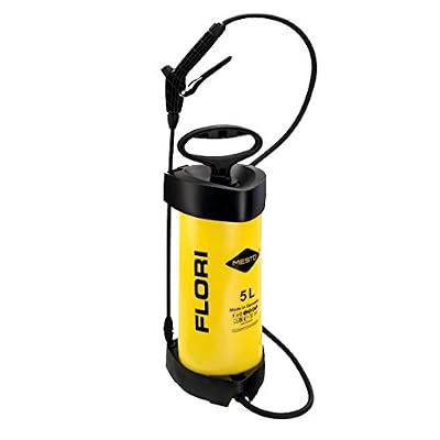 Mesto 3232M Pulvérisateur sous Pression Flori m 5L 3 Bar en Plastique, Jaune/Noir, 19.5 x 20 x 52 cm