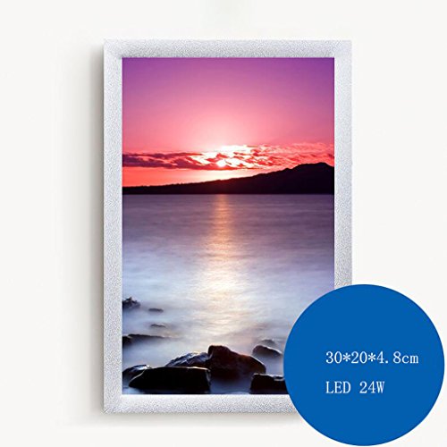 Sunset Pattern Fresco Lights Modern Minimalist Bedroom Bedside Wall Lamp Living Room Background Wall Decoration Painting Creative Corridor Aisle Wall Lamp ( Size : 30*20*4.8cm LED 24W )