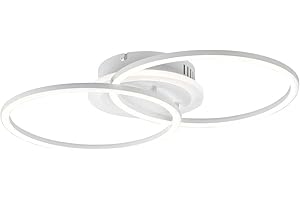 RL LIVE YOUR LIGHT Reality Leuchten LED Deckenleuchte Venida R62783431, Metall Weiß matt, inkl. 25 Watt LED, Switch Dimmer