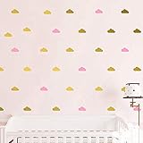Gold Cloud Wand Aufkleber Aufkleber, weiße Wolke Wandtattoo, Cloud Kinderzimmer Dekor