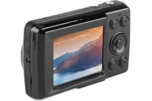 BEWINNER Mini fotocamere digitali HD, inquadra e scatta fotocamere digitali Videocamera da 2,4 pollici 16MP 720P 30FPS 4X-Zoom Videocamera per bambini, ragazzi, campeggio, attività all'aperto, scuola(nero)