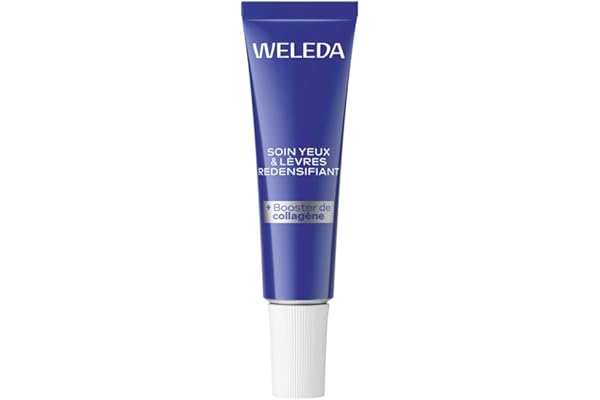 WELEDA Soin Yeux & Lèvres Redensifiant Gentiane Bleue & Edelweiss – Soin Anti-Âge Femme 50+, Réduit Rides, Poches, Cernes, Collagène+ Active Complex, Sans Parfum, Vegan NATRUE, 10ml