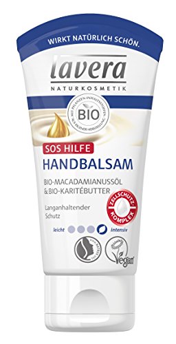 lavera Handbalsam SOS Hilfe ∙ Bio Macadamianussöl & Bio Karitébutter ∙ Handpflege mit Zellschutz-Komplex ∙ vegan ✔ Bio ✔ Natural & innovative Hand Care ✔ Naturkosmetik 2er Pack (2x50ml)