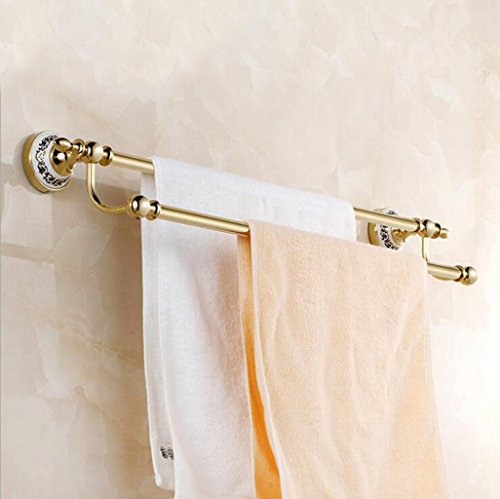 Preisvergleich Produktbild Jingzou Doppelstab Handtuchhalter WC doppelte Badezimmer Anhänger 67*15CM