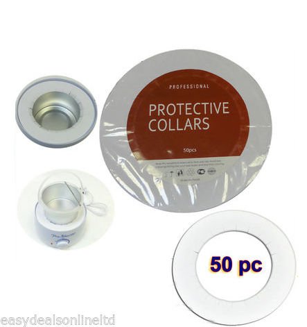 50 PC DISPOSABLE WAX HEATER COLLARS - PROTECTIVE COLLAR FOR WAX HEATERS