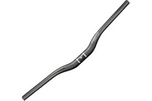 Alfa Pasca Guidon Velo Route Carbone Mountain Bicycle Guidon Plat Relevé VTT Vélo Guidon Noir/Rouge 3K Mat 31.8 * 580/600/620/640/660/680/700/720/740/760mm