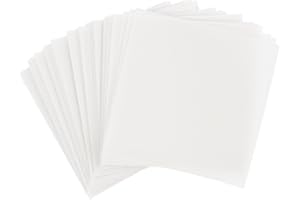 Ideen mit Herz Transparentpapier | 100 Blatt | quadratisch | Premium-Qualität | 110 g/qm | ideales Faltpapier zum Sterne basteln | transparentes Bastelpapier (weiß, 15 x 15 cm)