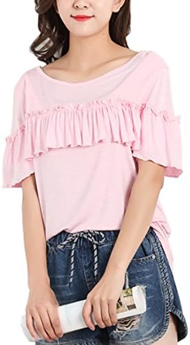 Epmami Womens Short Sleeves Nursing Tops/Blouses Summer Cute Breastfeeding Shirts/Tshirts