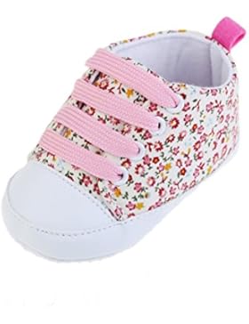 BZLine® Kleinkind weichen Sohlen Anti-Rutsch Leinwand floralen Babyschuhe Sneaker