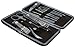 12 Piece Manicure, Pedicure, Male / Female Grooming, Nail Care Set - Padded Faux Leather Travel Carry Case.