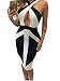 Bling-Bling Dress Women's Black White Colorblock Cross Front Bodycon Dress
