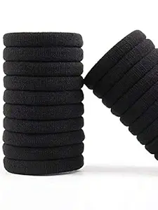 BANDONNY Womens Hairband/Ponytail Holder (Black) Pack of 10 Pieces
