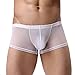 Produktbild Crazboy Mens Underwear Shorts Underpants Perspective Pouch Soft Briefs Panties (Large, Weiß)