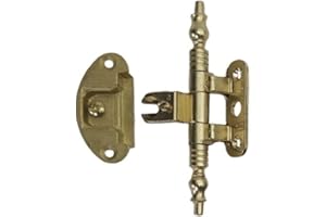 DARFIX Cerniere per Mobili Antichi Cerniera per Ante in Battuta Arte Povera stile barocco completa di basetta, Finitura bronzata o Dorato (Dorata)