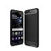 Produktbild König-Shop Handy-Hülle für Huawei P10 Bumper Case Hülle aus TPU Silikon | Sturzsichere Back-Cover in Schwarz | Im Carbon Look
