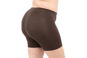 LEELA LAB Short Femme Sport Grande Taille en Microfibre Douce, Fabriqué avec Technologie Seamless sans Couture - Made in Italy