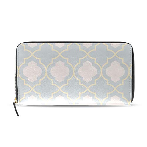 Preisvergleich Produktbild Plsdx Abstrakte Geometrische Spalier Lange Pass Kupplung Geldbörsen Reißverschluss Brieftasche Fall Handtasche Geld Organizer Tasche Kreditkarteninhaber Für Dame Frauen Mädchen Männer Reisegeschenk
