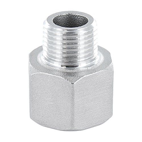 KI Edelstahl Reduzierstück neg. Muffennippel V4A Gewindefitting IG x AG – 1/2″ x 1/4″ - 3