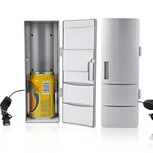 Mini Fridge Freezer, Mini Refrigerator Drink Cooler Warmer Compact 3.3