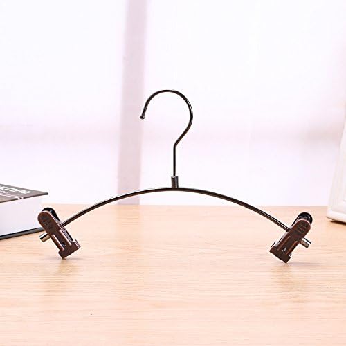 WYHYDCG 10pcs,Retro Hanger Antique color Iron Trousers folder Bronze arc Pants rack High end Children hangers , bronze trousers rack