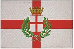 U24 Toppa da cucire con bandiera di Milano, 9 x 6 cm