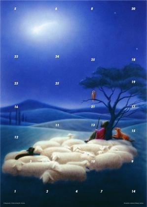 Auch die Tiere folgen dem Stern: Fensterbild-Adventkalender mit Begleitbuch