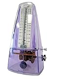 Mechanisches Metronom Pyramide mit Plexiglasdeckel, Pendel mit einem lauten, klaren Klick, Mit Glocke, Blau