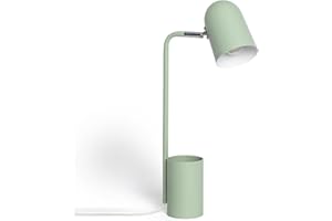 LEDKIA LIGHTING Lámpara Flexo Escritorio de Metal con Portalápices Waal Verde Celadón