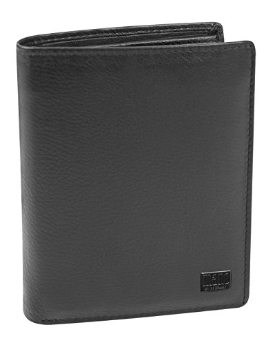 Preisvergleich Produktbild Mano Münzbörse Certo Hochformatbörse mit Klappe (Schwarz) M19160