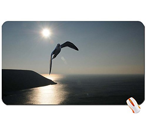 Animals blue ocean sea birds wind spirit seagulls skyscapes 1920x1080 wallpaper big mouse pad computer mousepad Dimensions: 23.6 x 13.8 x 0.2 {title}