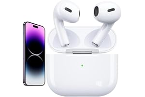 WABTVKON Wireless Earbuds AirBuds Pods Bluetooth 5.4 Headphones in Ear with HiFi Stereo Deep Bass 4 ENC Noise Cancelling Mic Wireless Earphones 48H Playtime IP7 Waterproof for AirPod/Android