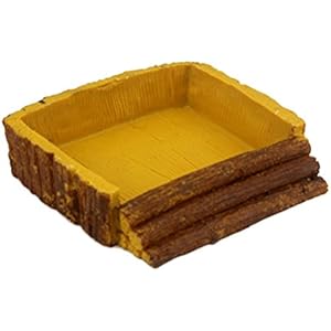 Zhhlaixing Reptilienzubehör Thanksgiving Day Black Friday Simulation Resin Reptile Water Tank Bowl dock for Spider Scorpion Gecko Insect Snake Turtle Pet Decoration Gift